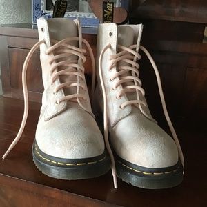 Pink Suede Doc Martens